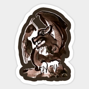 Gargoyle No. 2 brown version Sticker